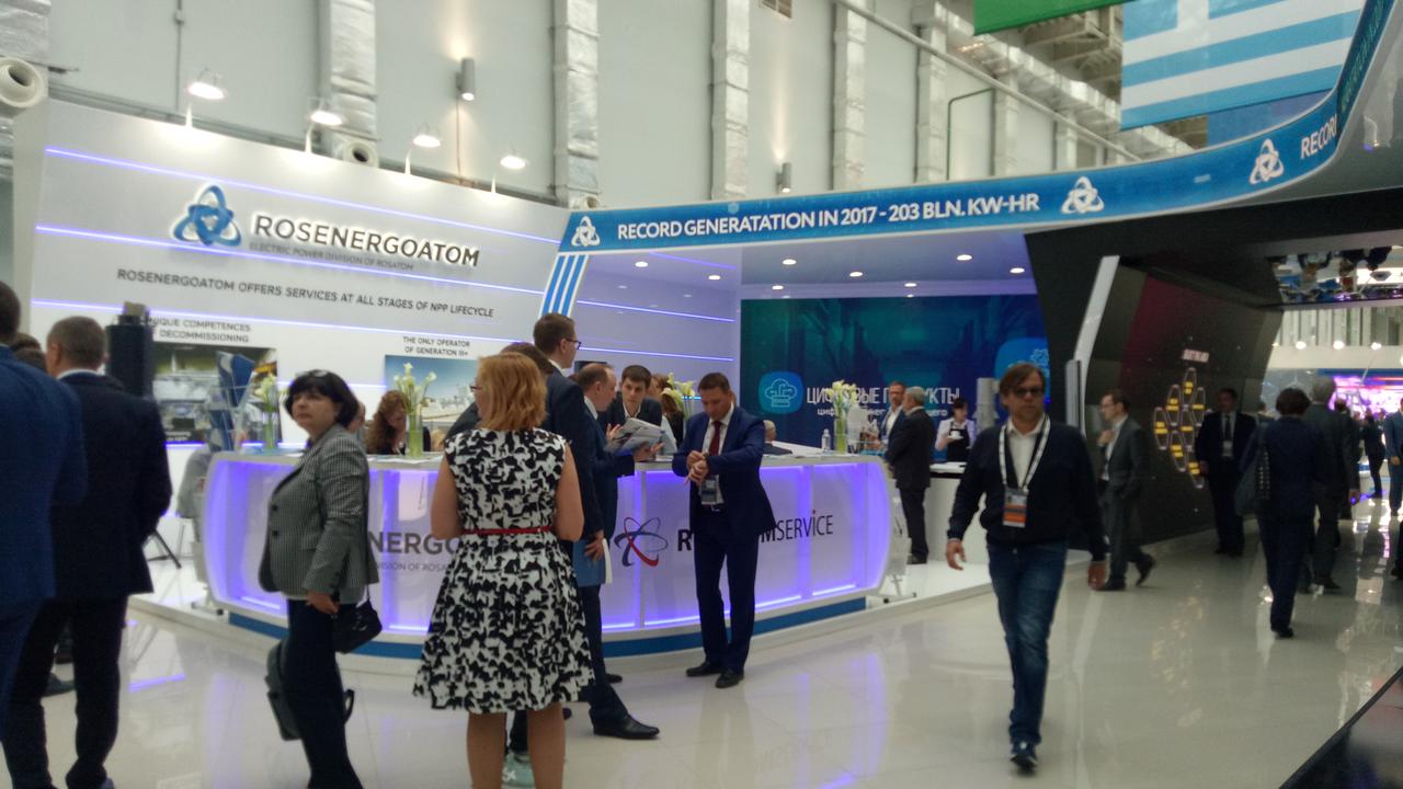 International Forum ATOMEXPO 2018 berlangsung di Sochi, Rusia pada 14 Mei sampai 16 Mei 2018.(Liputan6.con/Nurmayant)