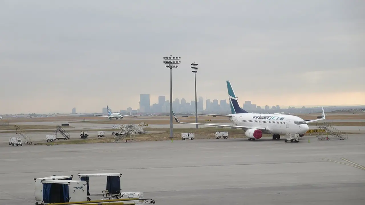 Ilustrasi maskapai WestJet.