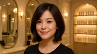 7 Model Rambut Pendek Sebahu untuk Wajah Bulat