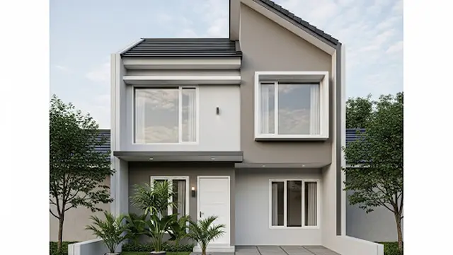 Rumah 2 Lantai Type 36 dengan Atap Miring