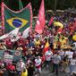 Unjuk Rassa di Brazil terhadap presiden Brazil (Andre Penner/AP)