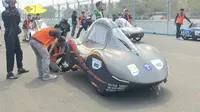 Mobil listrik TITEN karya Mahasiswa Unej Jember saat berlaga di Jakarta International E-Prix Circuit (Istimewa)