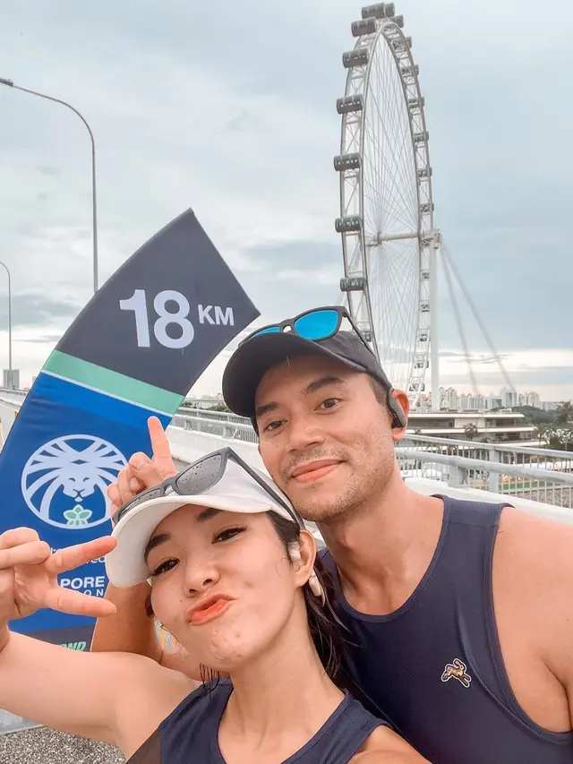 Gisella Anastasia lakoni half marathon di Singapura (Instagram/gisel_la)