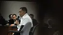 Anas Urbaningrum menjalani sidang lanjutan terkait kasus hambalang di Pengadilan Tipikor, Kamis (4/9/14). (Liputan6.com/Miftahul Hayat) 