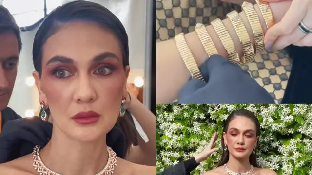 Luna Maya menggunakan perhiasan mewah seharga satu komplek perumahan (TikTok/@lunamaya)