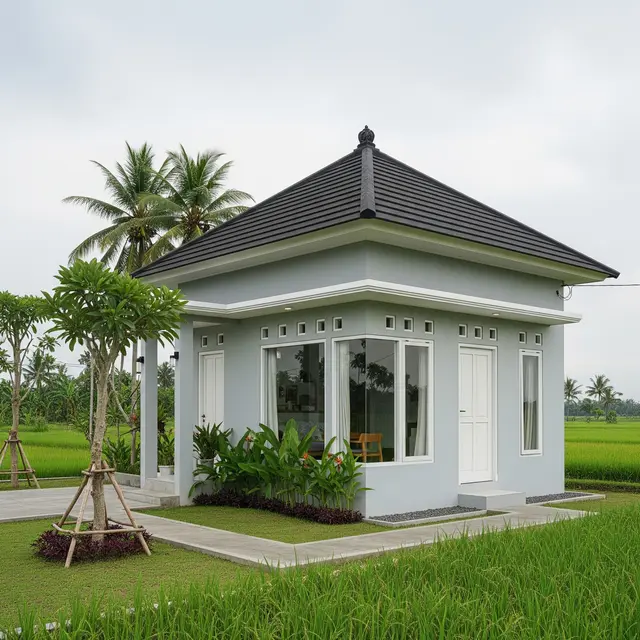 9 Model Rumah Sederhana Warna Abu-abu