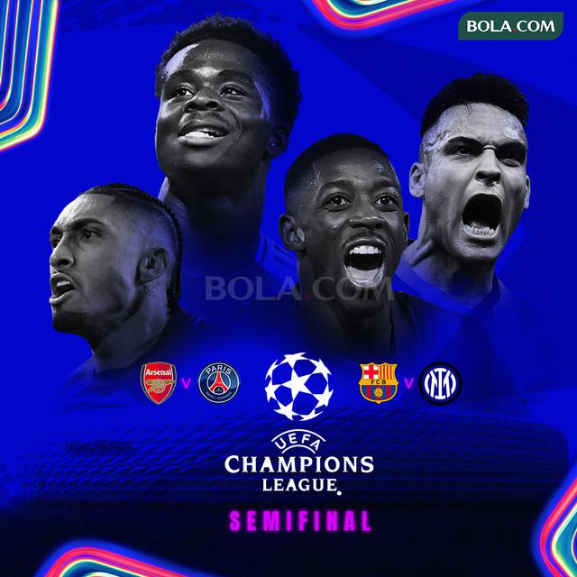 Liga Champions - Ilustrasi Klub di Semifinal Liga Champions Musim 2024-2025