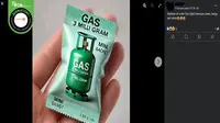 Gambar tangkapan layar&nbsp;foto yang diklaim gas elpiji kemasan saset. (sumber: Facebook)
