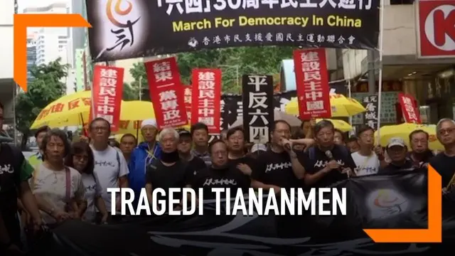 VIDEO: Unjuk Rasa Peringati 30 Tahun Tragedi Tiananmen