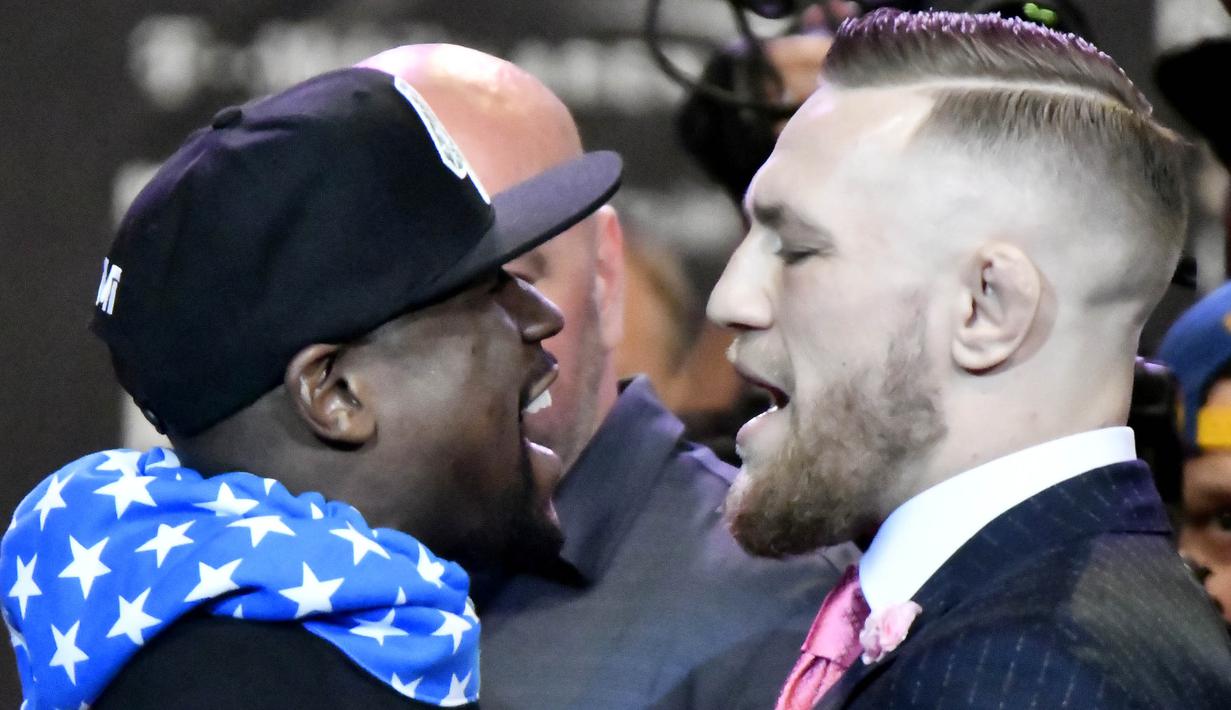 Duel Mayweather Jr dan McGregor akan berlangsung di Las Vegas pada 26 Agustus mendatang. (AFP/Gene Blevins)