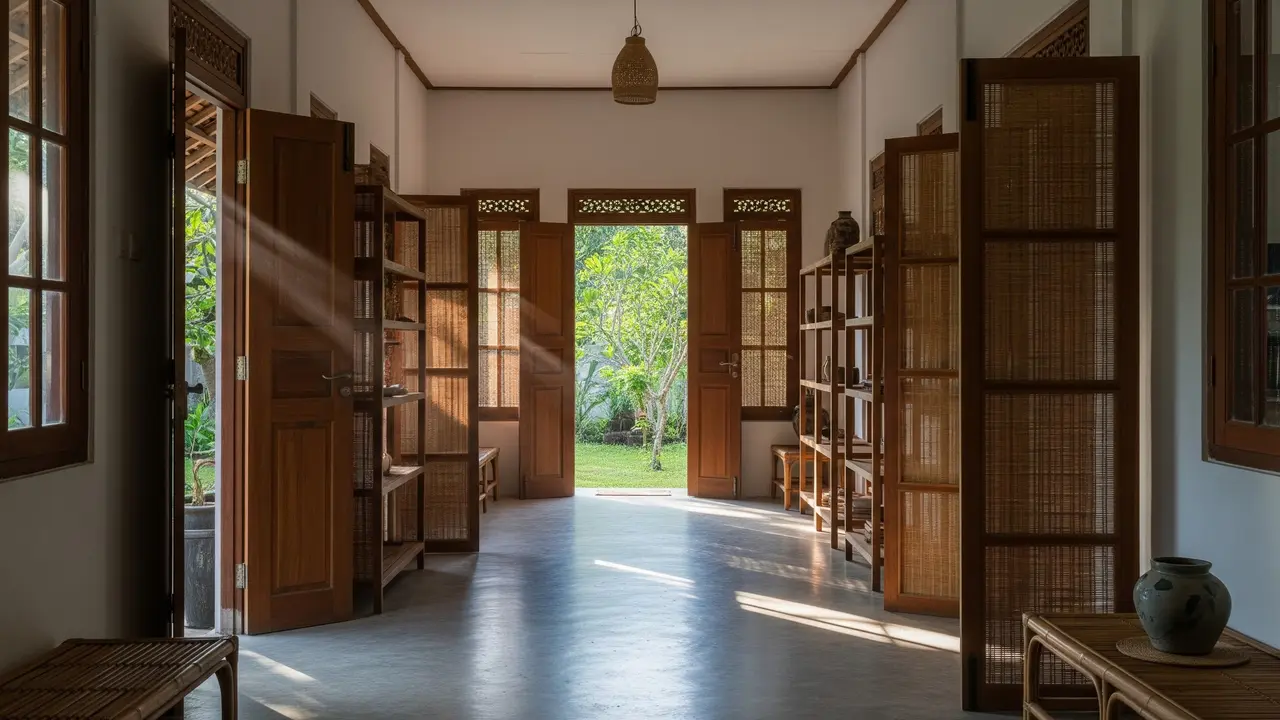 Rumah Desa Dengan Lorong Angin
