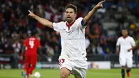 Kapten Sevilla, Coke cetak dua gol kemenangan saat Sevilla hajar Liverpool di final Liga Europa (Reuters)
