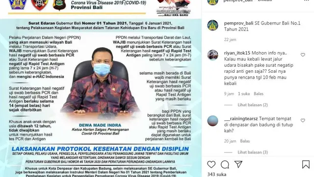 Aturan masuk Bali