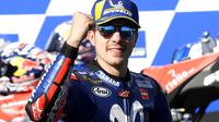 Pembalap Movistar, Maverick Vinales, menjuarai MotoGP Australia, di Sirkuit Phillip Island, Minggu (28/10/2018). (AP Photo/Andy Brownbill)