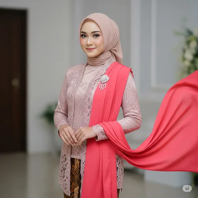 Kebaya Selendang Satin