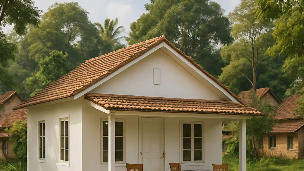 Model Rumah Sederhana tapi Indah di Kampung (Image by ChatGPT)