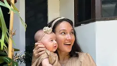 Lahir pada tanggal cantik, 22 Februari 2022, baby Djiwa kini genap berusia 5 bulan. (instagram.com/nadinelist)