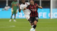Aksi Luka Modric di laga AC Milan vs&nbsp;Cremonese di giornata 1 Serie A 2025/2026 di San Siro, Minggu (24/08/2025). (AP Photo/Luca Bruno)