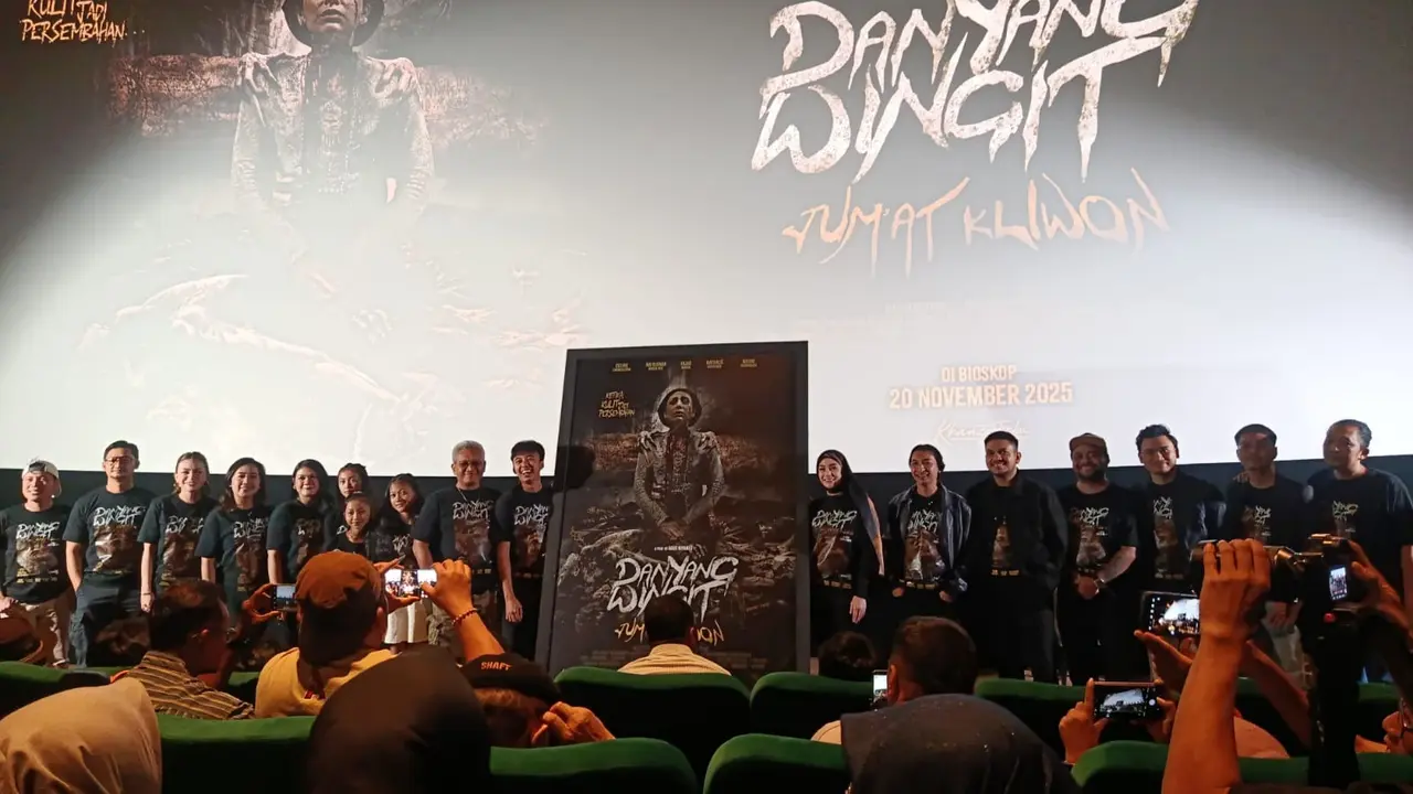 Konferensi Pers Danyang Wingit Jumat Kliwon, Selasa (21/10/2025) di  XXI Plaza Senayan, Selasa, 21/10/2025. (Dimas Septyawan/ Liputan6.com)