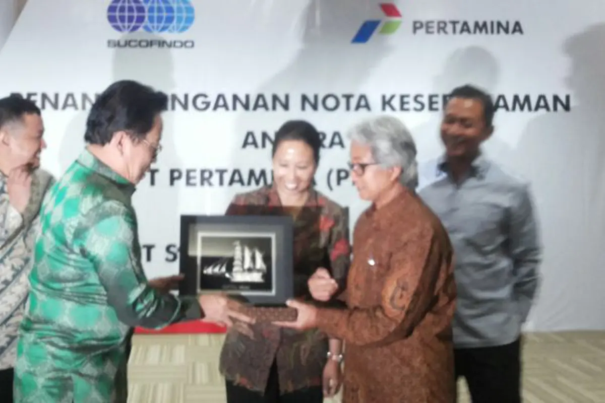  PT Pertamina (Persero) hari ini menandatangani nota kesepahaman dengan PT Sucofindo (Persero).