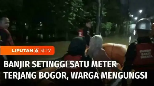 VIDEO: Ratusan Rumah di Bogor Terendam Banjir Setinggi Satu Meter, Warga Mengungsi