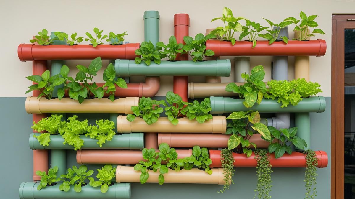 7 Desain Kebun Sayur Vertikultur Pakai Pipa Paralon di Dinding, Solusi Lahan Sempit di Perkotaan