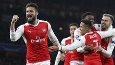 Arsenal berada di depan Manchester United dalam hal penampilan terbanyak di babak 16 besar UCL, yaitu 14 kali. Namun, hal tersebut terjadi sejak musim 2016/17 lalu. The Gunners juga tersingkir dari babak 16 besar oleh Bayern Munich dengan agregat 10-2 musim itu. (AFP/Ian Kington)