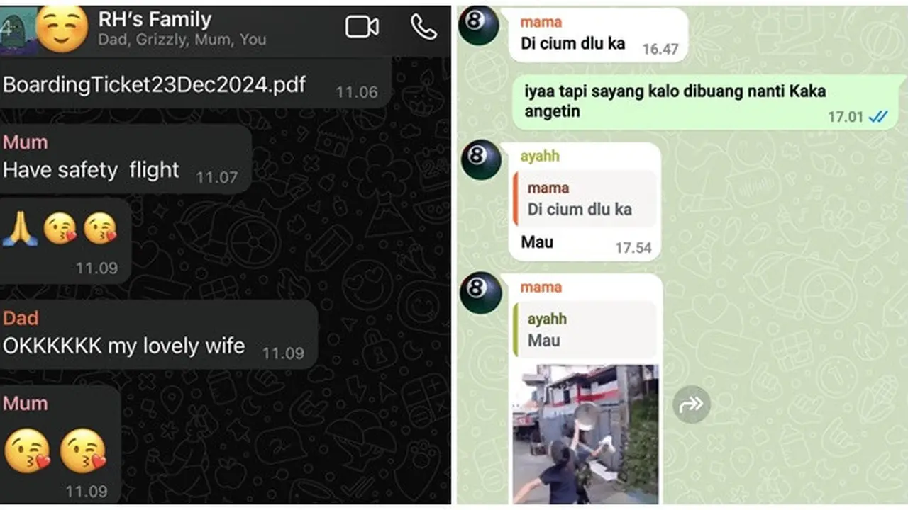 6 Chat Romantis Ayah Ibu di Grup Keluarga Ini Bikin Senyum, Tak Kalah dari ABG