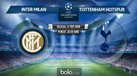 Jadwal Liga Champions 2018-2019, Inter Milan vs Tottenham Hotspur. (Bola.com/Dody Iryawan)