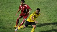 Striker Persewangi Banyuwangi, Ferdinand Sinaga tak mampu mencetak gol saat takluk 0-1 dari Indonesia All-Star. (Bola.com/Kevin Setiawan)