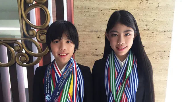 Devon Kei Enzo dan Mischka Aoki peraih medali emas olimpiade matematika/dok. Devo dan Mischka