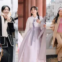 Hesti Purwadinata liburan ke Korea Selatan dengan gaya yang mencuri perhatian. Ia kenakan hanbok hingga outfit kasual bak Putri Korea, seperti apa gayanya? [@hestipurwadinata @las.picture]