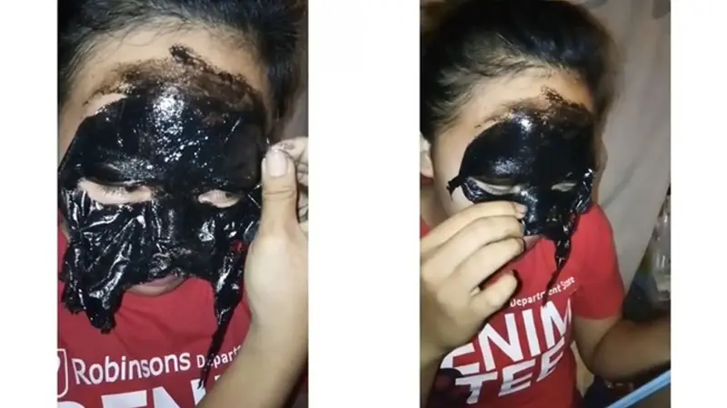 [Bintang] Salah Pakai Masker, Cewek Ini Nangis Kejer karena Kesakitan dan Alisnya Hilang