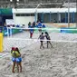  Tim voli pantai putri Nusa Tenggara Barat (NTB),  Dhita Juliana dan Putu Dini Jasita Utami (Liputan6.com/Ahmad Fawwaz Usman)