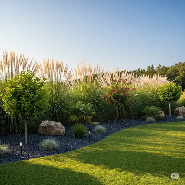 Model Taman Depan Rumah Pedesaan. Foto: Gemini