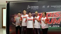 Mantan ganda putra peringkat 1 dunia Kevin Sanjaya Sukamuljo (tengah) mengaku pernah gagal saat mengikuti Audisi Umum PB Djarum pada 2006 silam. (Liputan6.com/Melinda Indrasari)