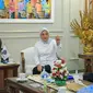 Menteri Ketenagakerjaan, Ida Fauziyah, menerima audiensi pengurus Asosiasi Pengusaha Indonesia (Apindo)di Kantor Kementerian Ketenagakerjaan. (Dok Kemnaker)