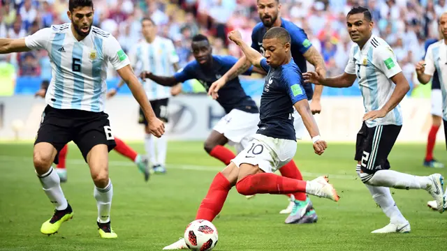 FOTO: Kylian Mbappe Fantastis, Prancis Tekuk Argentina