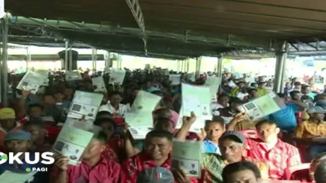 Sejumlah warga berterimakasih kepada Presiden lantaran sertifikat langsung bisa didapat tanpa mengeluarkan biaya sepeser pun.