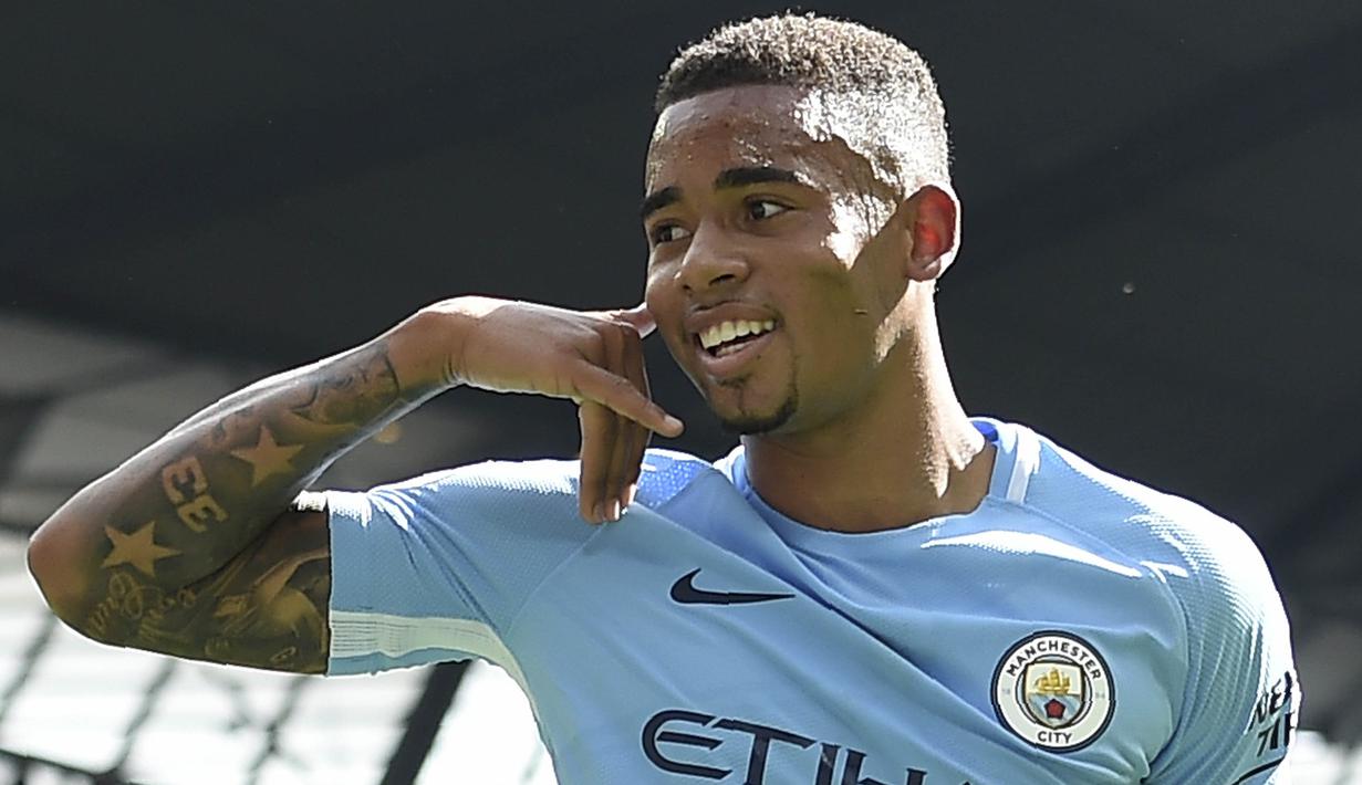 7. Gabriel Jesus (Manchester City) - 4 Gol. (AFP/Paul Ellis)