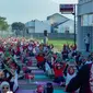 Merayakan HUT ke-79 RI dengan Event Poundfit Bertema Merdeka Bergerak.&nbsp; foto: istimewa