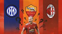 Ilustrasi - Donny van de Beek, Inter Milan, AS Roma, AC Milan (Bola.com/Adreanus Titus)