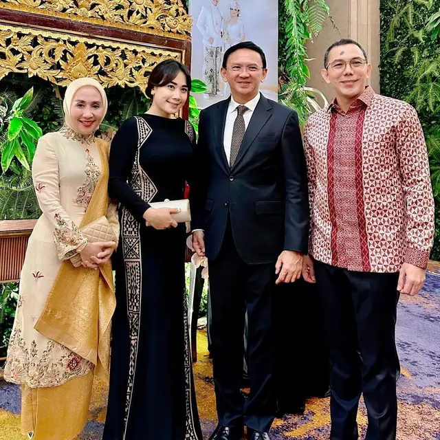 Ahok dan Puput Nastiti Devi di Pernikahan Cucu Megawati