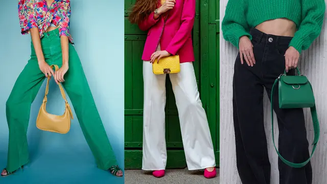 Ilustrasi outfit warna pop