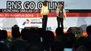 Peluncuran Simulasi CAT Online oleh Kementerian Pendayagunaan Aparatur Negara dan Reformasi Birokrasi (KemenPAN-RB) dan Badan Kepegawaian Negara (BKN) diwarnai dengan talk show dari beberapa peserta, (20/8/2014). (Liputan6.com/Miftahul Hayat)