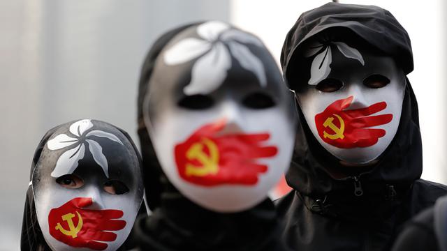 Demonstran Hong Kong Unjuk Dukungan untuk Muslim Uighur