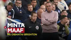 Berita video permintaan maaf Ralf Rangnick setelah MU (Manchester United) dibantai 0-4 oleh Brighton and Hove Albion di Liga Inggris, Sabtu (7/5/2022) malam hari WIB.