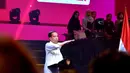 Presiden Joko Widodo memberi sambutan saat menghadiri HUT ke-9 BukaLapak di Jakarta Convention Center (JCC), Kamis (10/1). Jokowi mengungkapkan bahwa jumlah Usaha Mikro, Kecil, dan Menengah (UMKM) di Indonesia sebanyak 56 juta. (Liputan6.com/HO/Biropers)