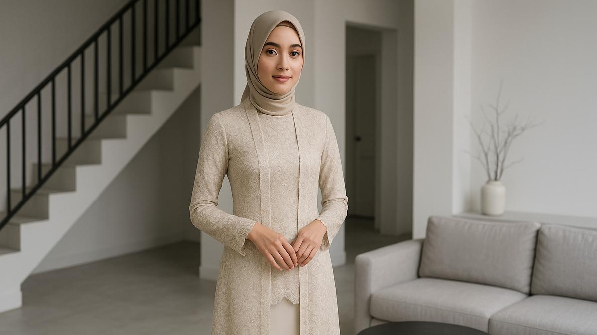 7 Model Kebaya Polos Simple Tapi Mewah Kekinian di 2025, Elegan tanpa Perlu Banyak Aksen
