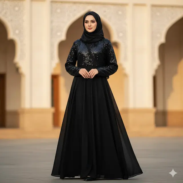 Model Gamis Abaya Hitam